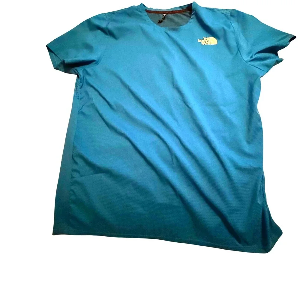 The North Face Mens Flight Series‎ Better Than Naked Shirt Teal Blue Grid Mesh M